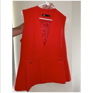 Zara orange blazer
